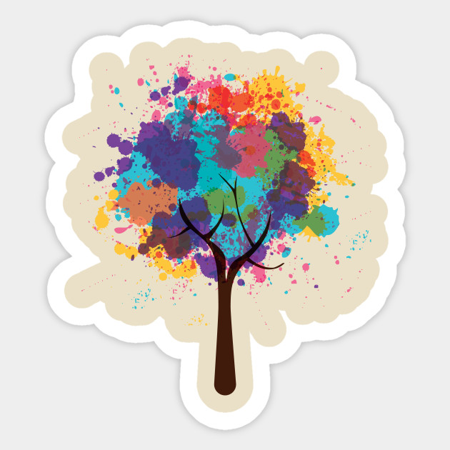 Abstract Tree Abstract Tree Branch Artwork Sticker Teepublic Au