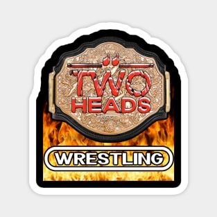 TWO HEADS WRESTLING Magnet