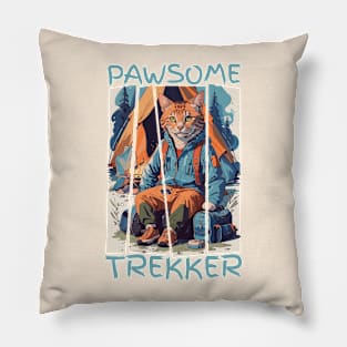 Pawsome Trekker Cat Pillow