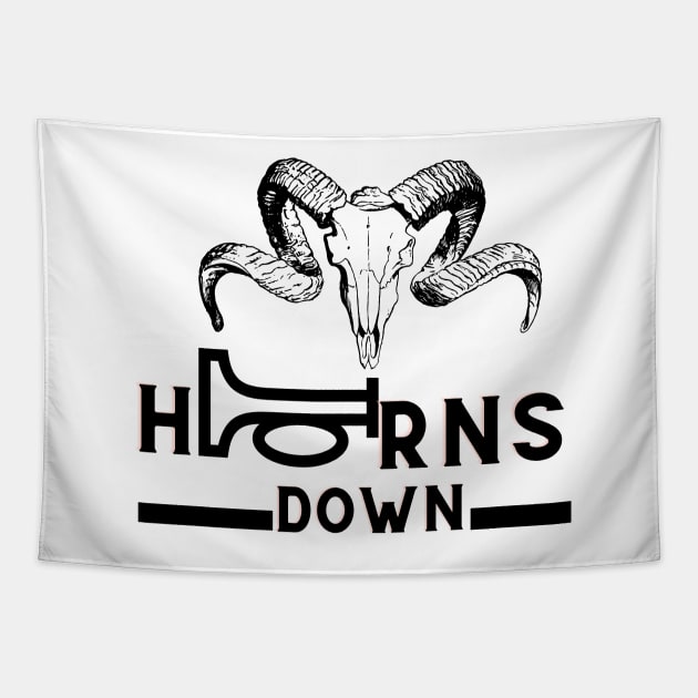 Bull  Horns Down Tapestry by O.M design