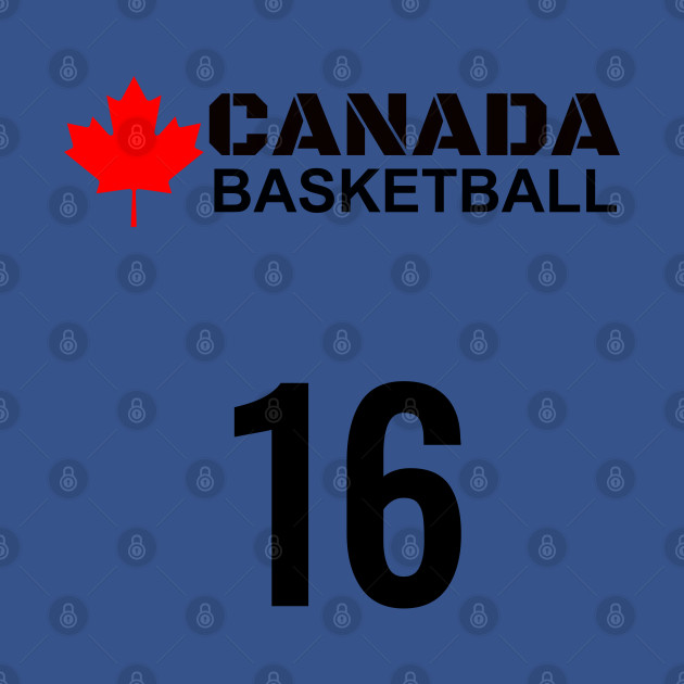 Disover Canada Basketball Number 16 Design Gift Idea - Basketball - T-Shirt