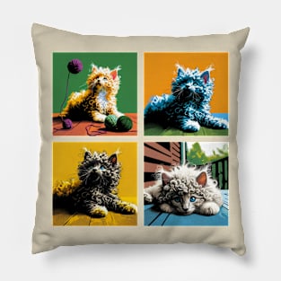 LaPerm Pop Art - Cute Kitties Pillow