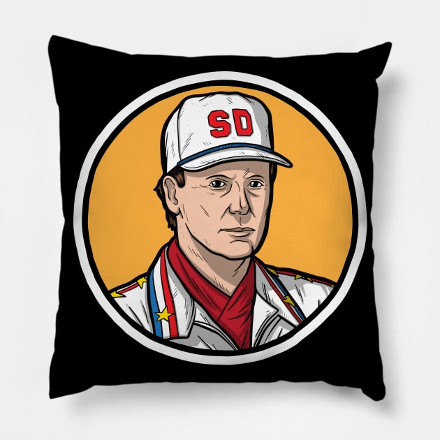 Super Dave Osborne Pillow by Baddest Shirt Co.