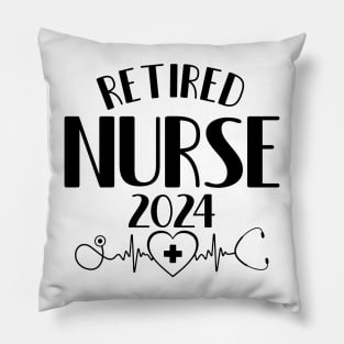 Retired Nurse 2024 Cute Nurse Retirement 2024 Pillow