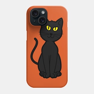 Spooky Halloween black cat Phone Case