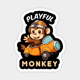 Playful Monkey Magnet