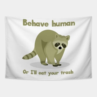 The Trash Eater Raccoon Tapestry