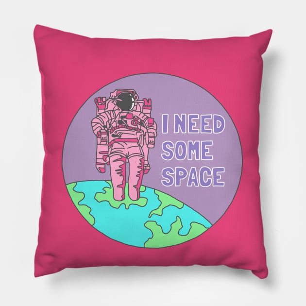 Astronaut introvert space awkward tumblr meme Pillow by bigkidult