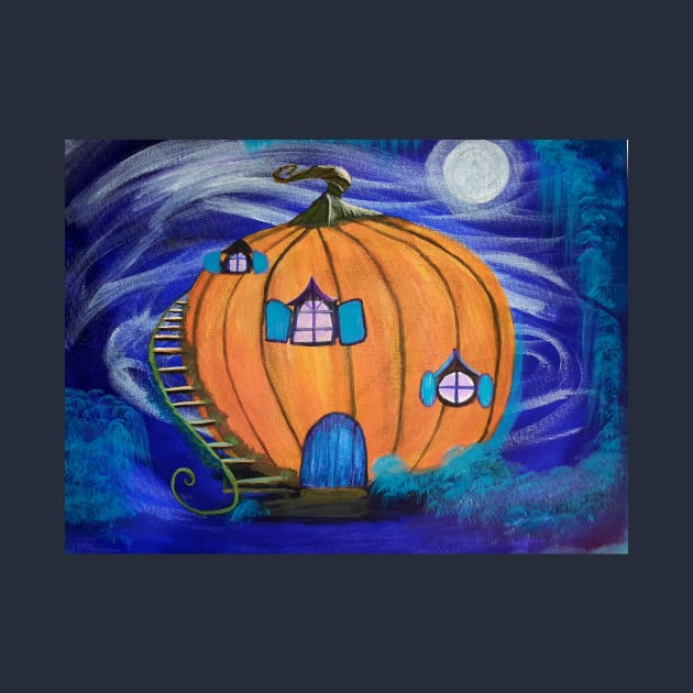 Whimsical pumpkin cottage house - Fantasy by LukjanovArt