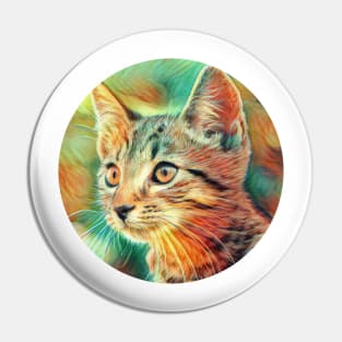 Cuddly floppy cat Pin