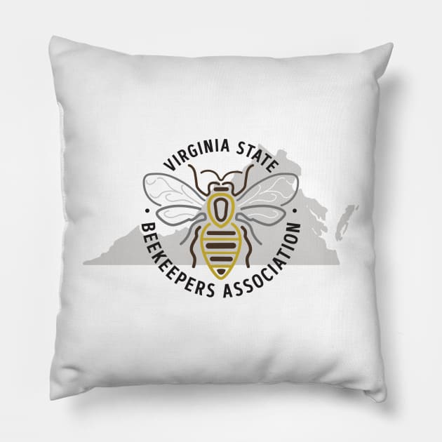 Official VSBA Logo Pillow by Virginia State Beekeepers