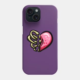 Zombie Love Hearts Halloween Horror Ribs Phone Case