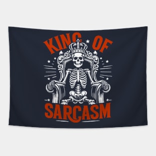 King of Sarcasm Humor Pun Jokes Lover Tapestry