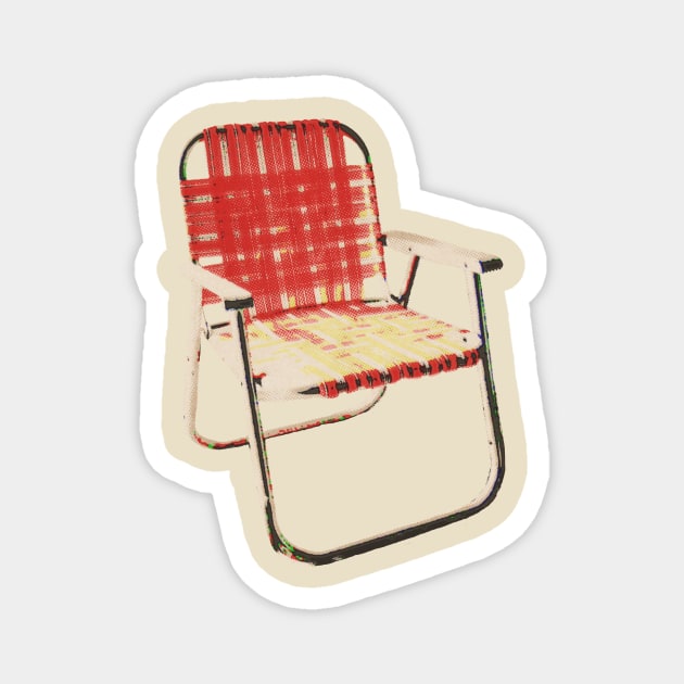 Lawnchairs Are Everywhere - design no.1 Magnet by Eugene and Jonnie Tee's