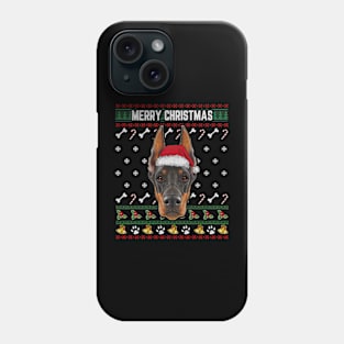 Doberman Lovers Ugly Xmas Sweater Merry Christmas Phone Case