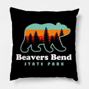 Beavers Bend State Park Oklahoma Camping Hiking Bear Pillow