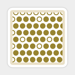 MOD Gold White Classy Bling Pattern Print Modern Mid Century Magnet