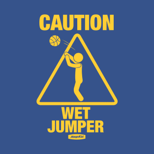 Caution Wet Jumper - Blue/Gold T-Shirt