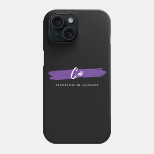 C# Programming Language Paint Smear Phone Case