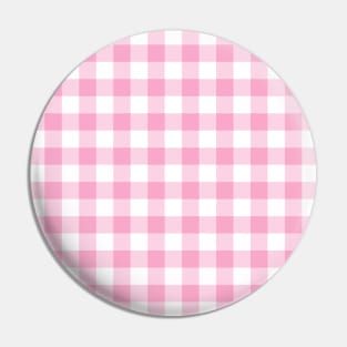 Pink Gingham Pattern Pin