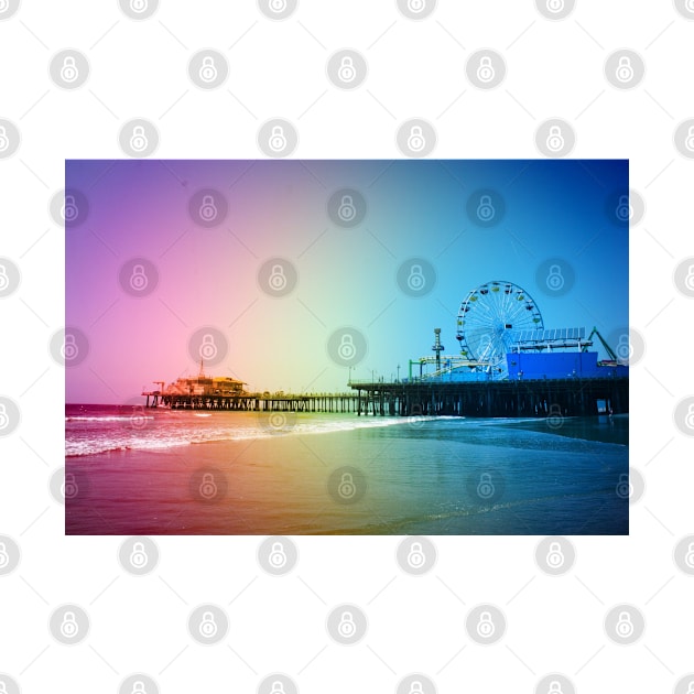 Santa Monica Pier Rainbow Colors by Christine aka stine1