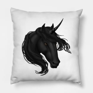 Black Unicorn Pillow