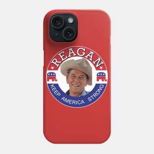 Ronald Reagan Vintage Campaign // Keep America Strong Phone Case