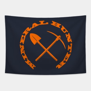 Mineral Hunter - Orange Logo Tapestry