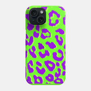 Leopard Print Green Purple Phone Case