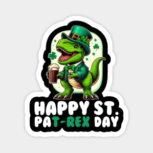 Happy St PaT-Rex Day Dinosaur St Patricks Day Magnet