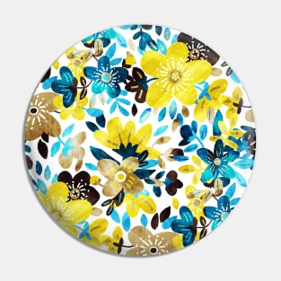 Happy Yellow Flower Collage Pin