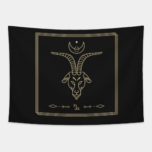 the signs of the zodiac symbol capricorn Tapestry