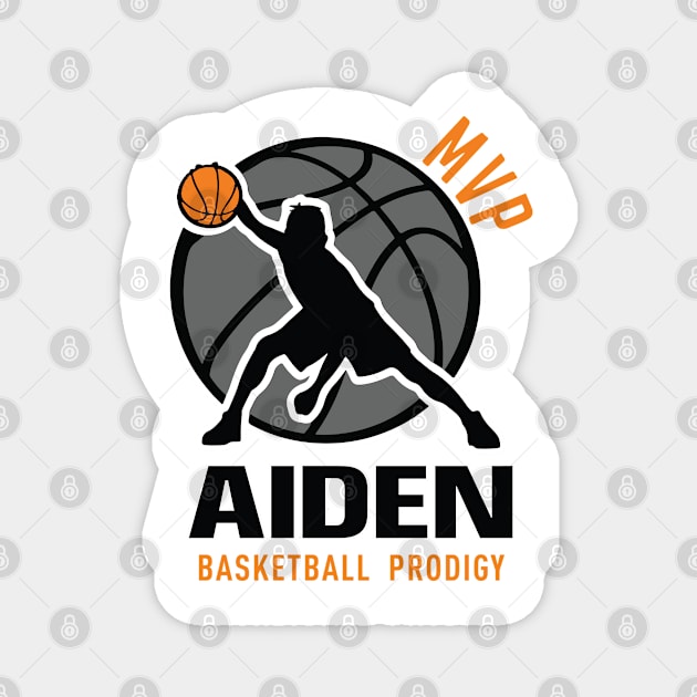 Aiden MVP Custom Player Basketball Prodigy Your Name Magnet by Baseball Your Name