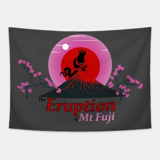 Japanese Monster Movie Eruption of Mount Fuji Tapestry