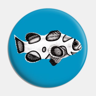 Orange storm clownfish drawing Pin