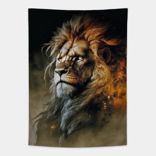 Battle worn Majestic Lion Tapestry