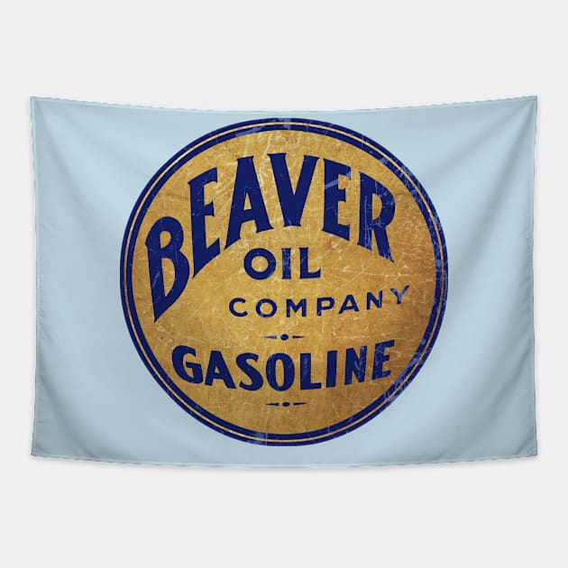 Beaver Oil Tapestry by Midcenturydave