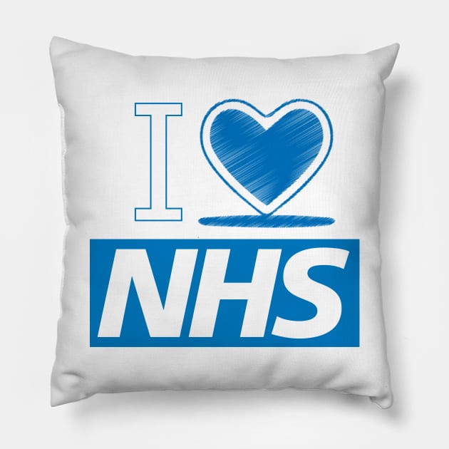 I Love NHS Pillow by inkstyl