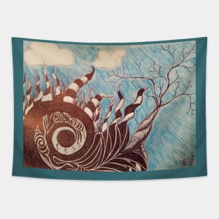 Twisty Dream Landscape Tapestry