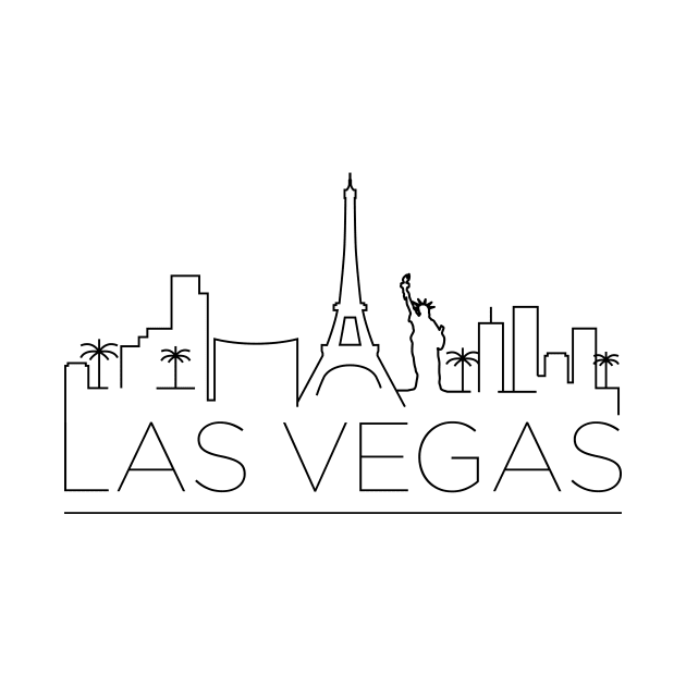 Las Vegas Minimal Skyline by kursatunsal