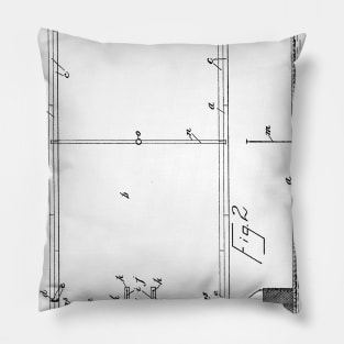 Water Polo Apparatus Vintage Patent Hand Drawing Pillow