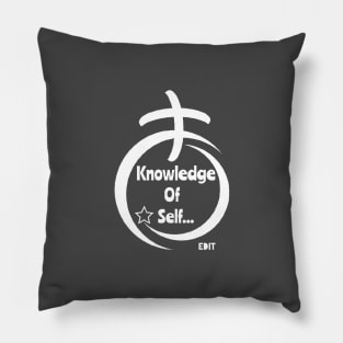 Knowledge of self by edit Pillow