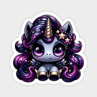 Twilight pony black unicorn glitter Magnet