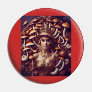 Queen of Mushrooms Pin