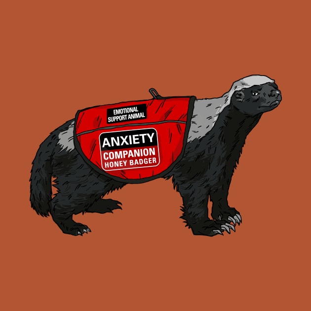 Anxiety Companion Honey Badger by castrocastro