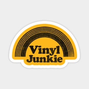 Vintage Look Vinyl Junkie Design Magnet