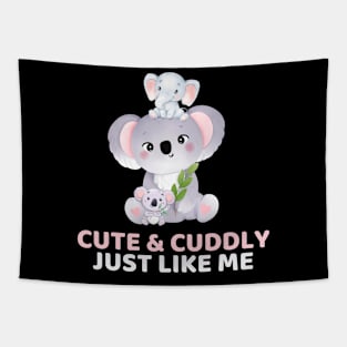 Cute & Cuddly - Baby Koala - White Label Tapestry