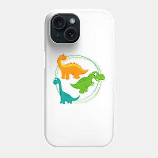 Cute dinosaurs dark Phone Case