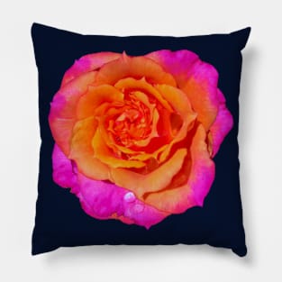 Neon Bright Rose Pillow