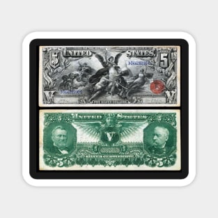 1896 $5 Dollar Silver Certificate Magnet